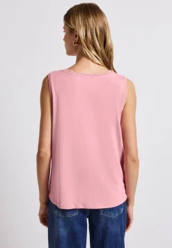 Jersey top met gehaakte details