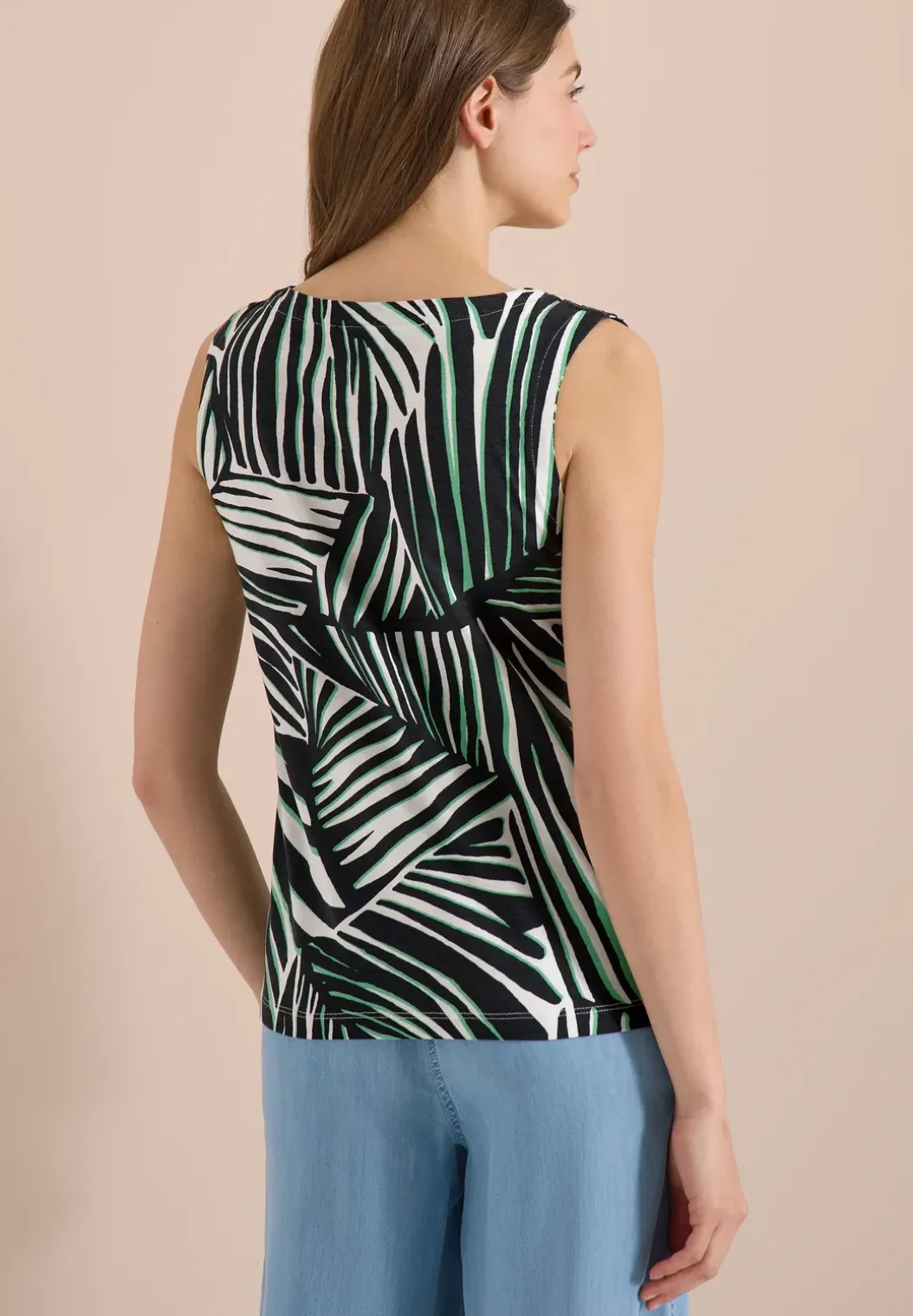 Jersey top met grafische print