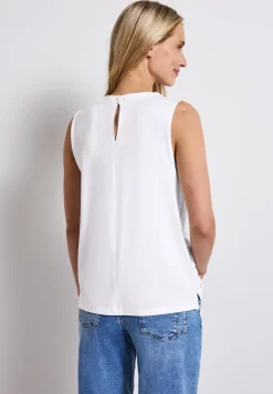 Jersey top met rimpels