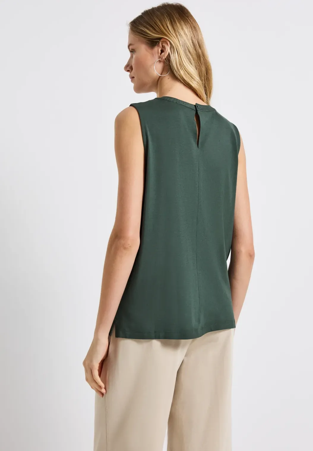 Jersey top met rimpels
