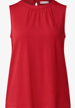 Jersey top met rimpels