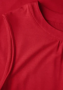Jersey top met rimpels