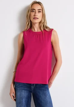 Jersey top met rimpels