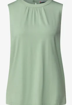 Jersey top met rimpels
