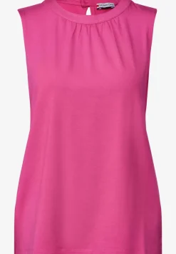 Jersey top met rimpels