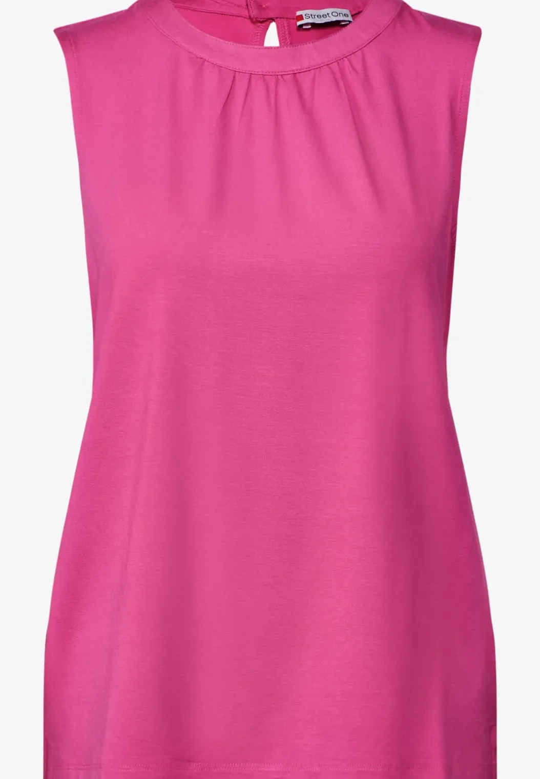 Jersey top met rimpels