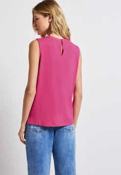 Jersey top met rimpels