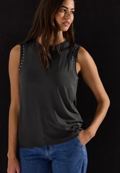 Jersey top met studs