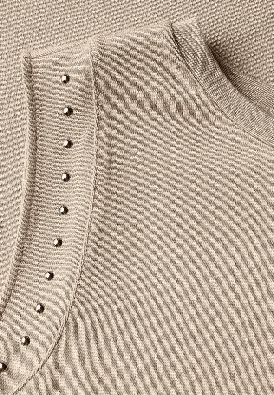 Jersey top met studs
