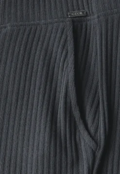Jersey broek met geribde structuur