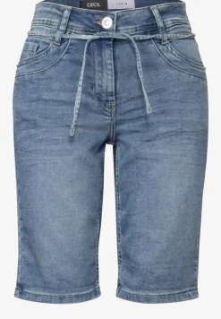 Jogg shorts in een denimlook