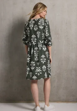 Jurk met print en strikjes