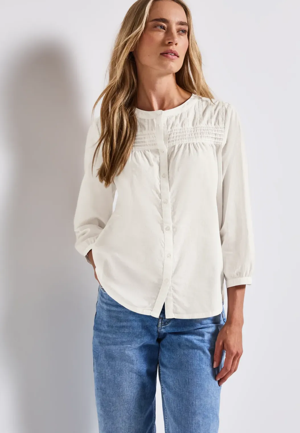 Katoenen blouse met details
