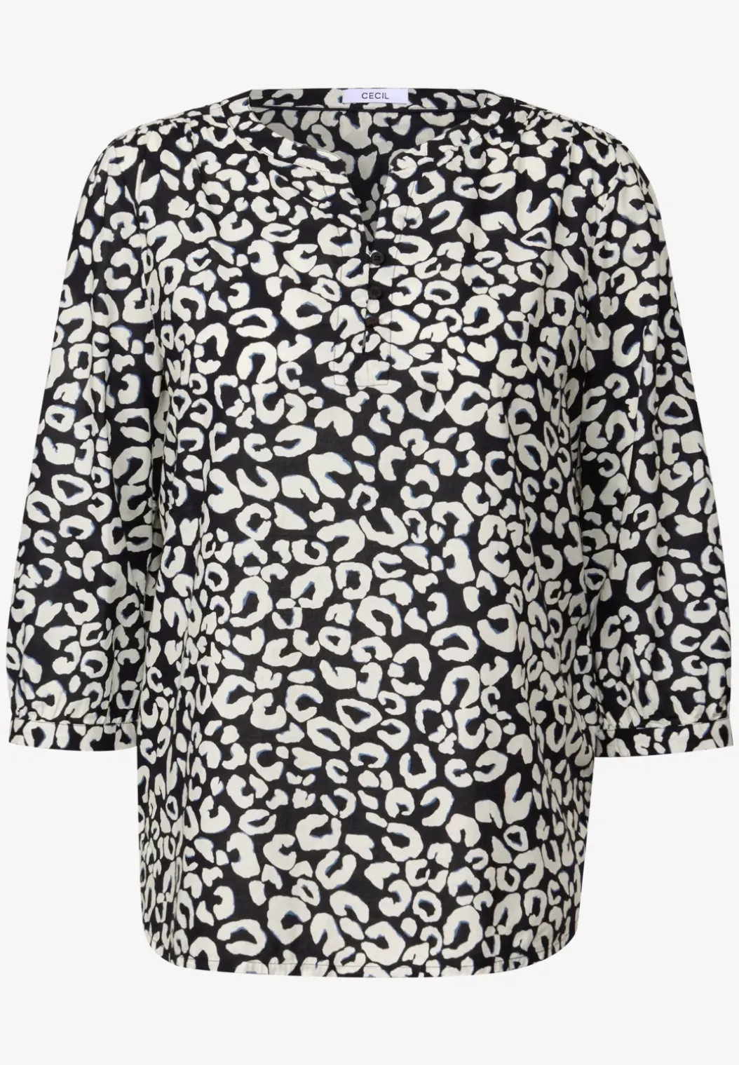 Katoenen blouse met patroon