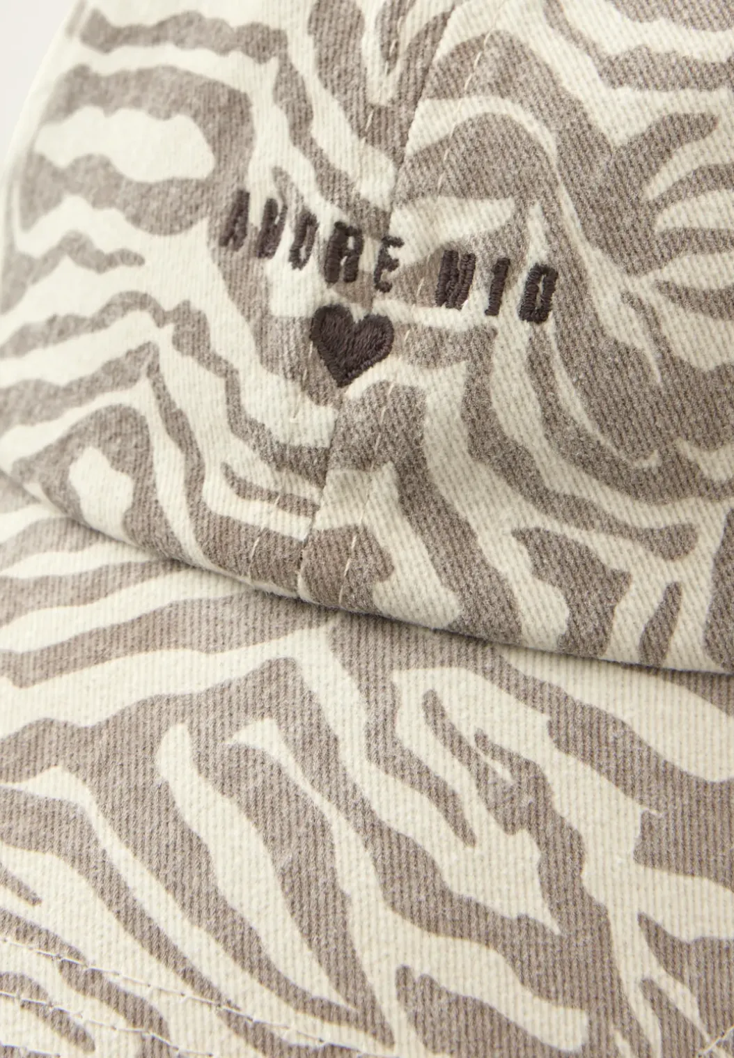 Katoenen pet met zebraprint