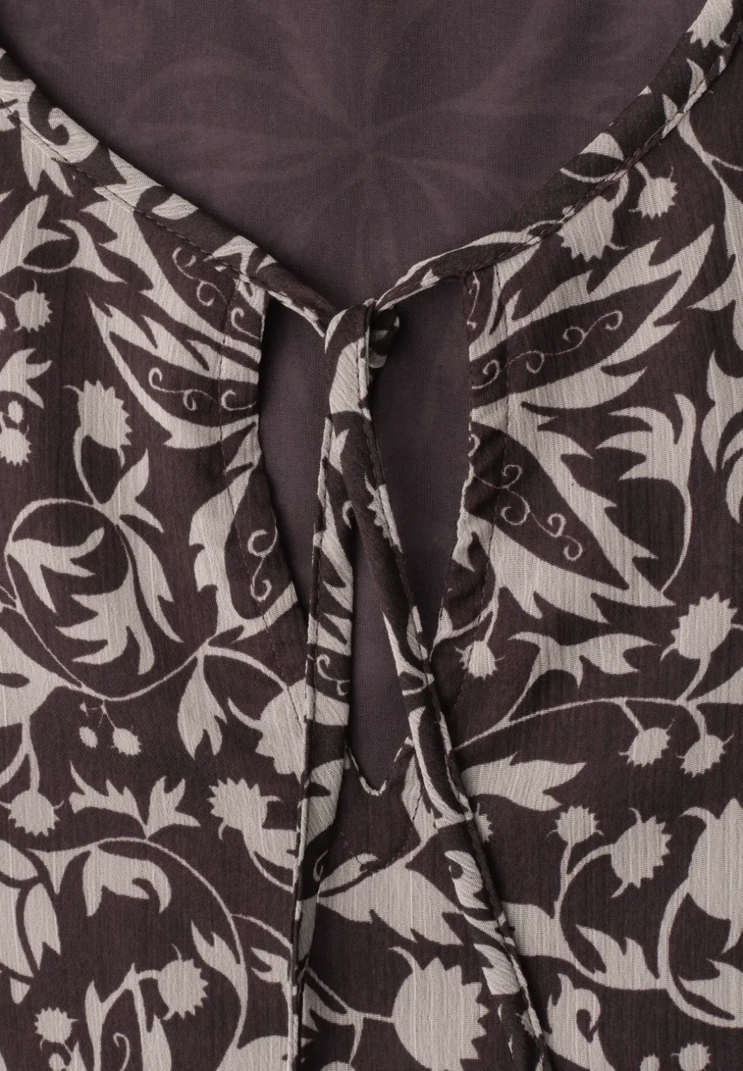 Knielange chiffon jurk met print