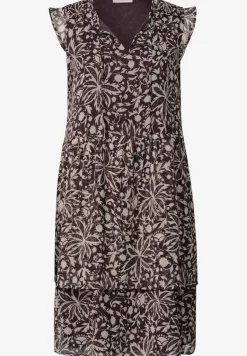 Knielange chiffon jurk met print