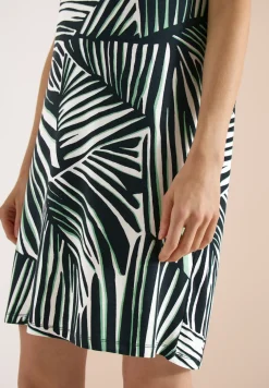 Knielange jersey jurk