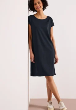 Knielange jersey jurk