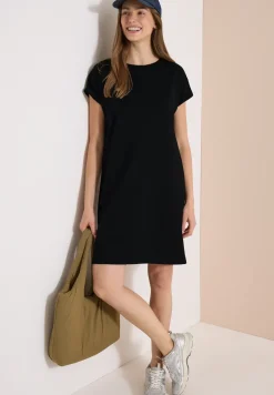 Knielange jersey jurk