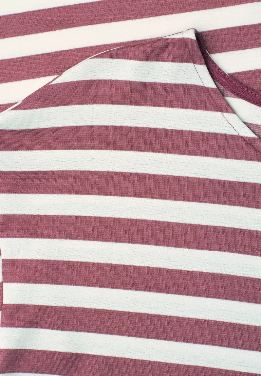 Knielange jersey jurk met strepen