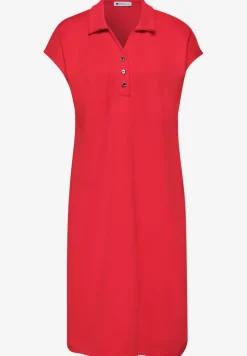Knielange jurk in effen kleur