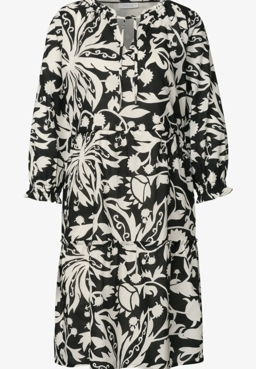 Knielange jurk in tuniek-look