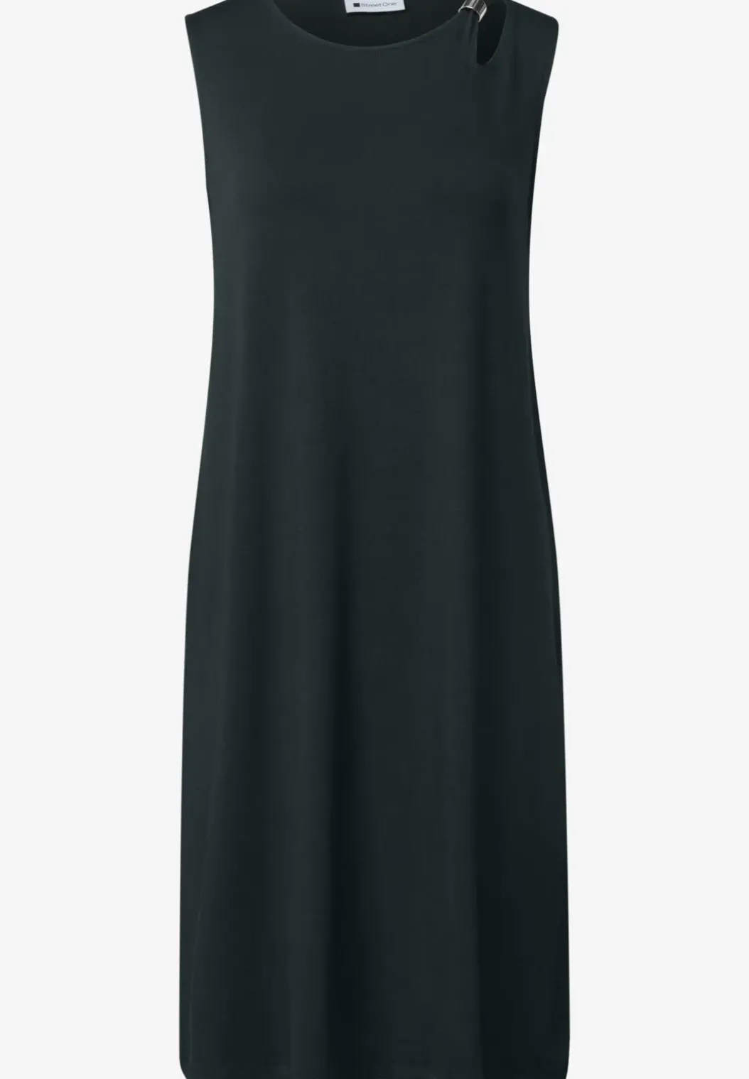 Knielange jurk met gespdetail