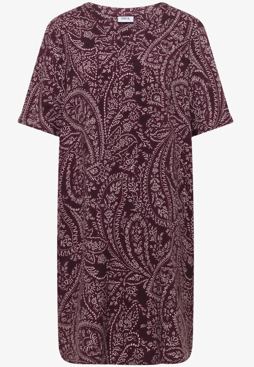 Knielange jurk met paisleypatroon