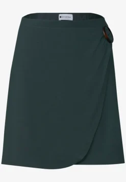Knielange rok in wikkel-look