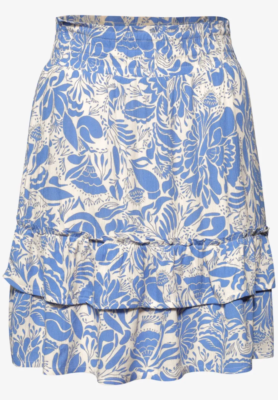 Knielange rok met bloemenpatroon