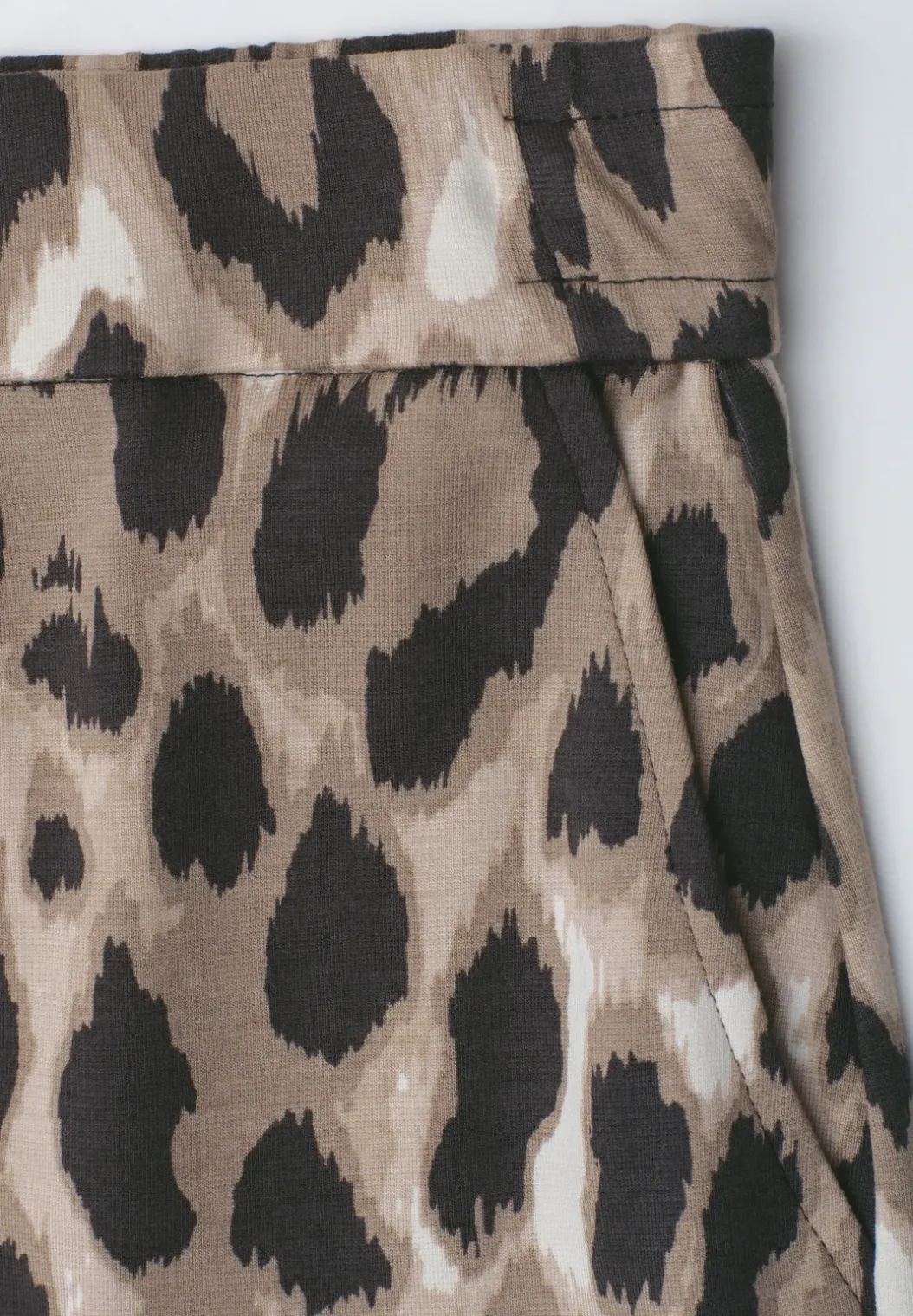 Knielange rok met paperbag tailleband