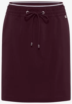 Knielange rok met streepdetail