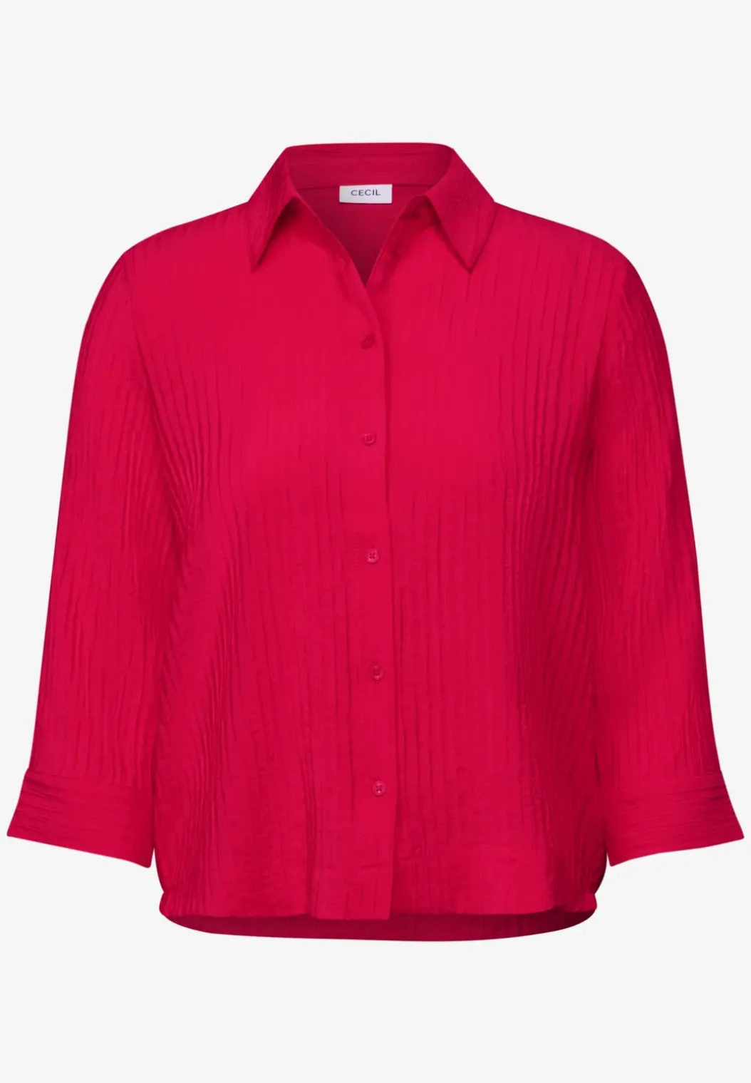 Korte gestructureerde blouse