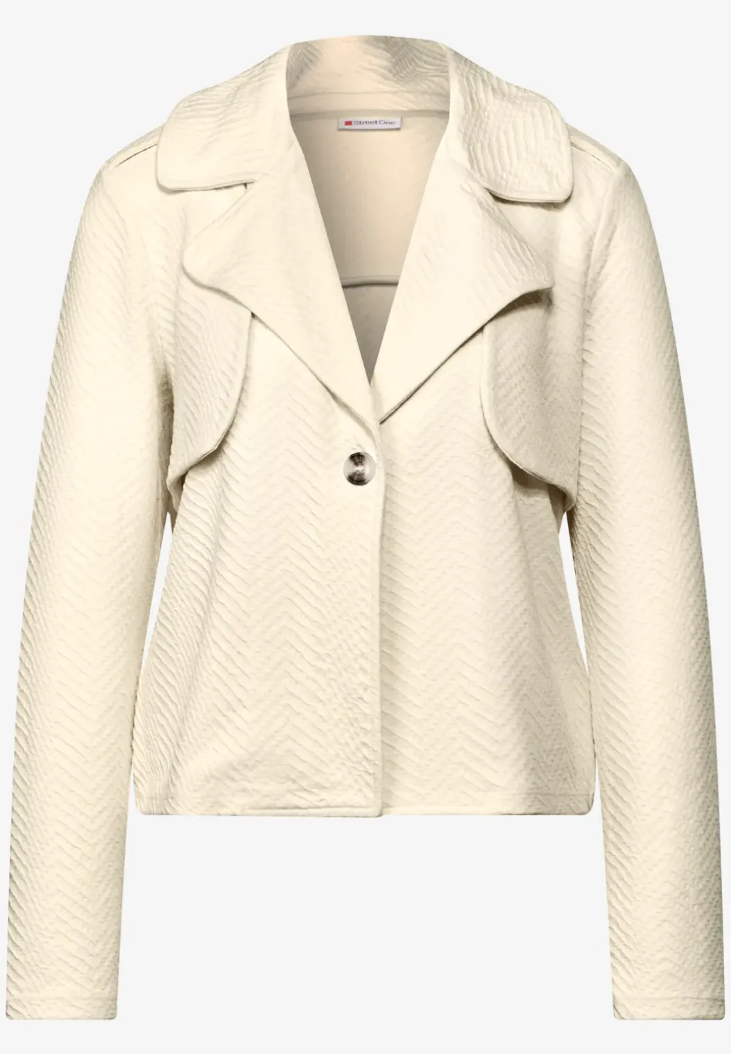 Korte gestructureerde trenchcoat