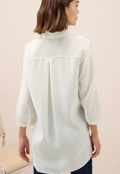 Lange blouse in effen kleur