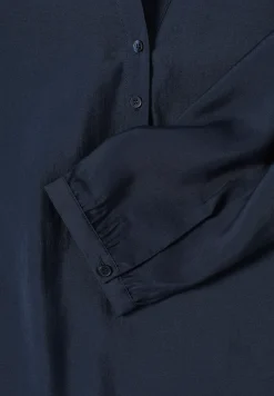 Lange blouse in effen kleur
