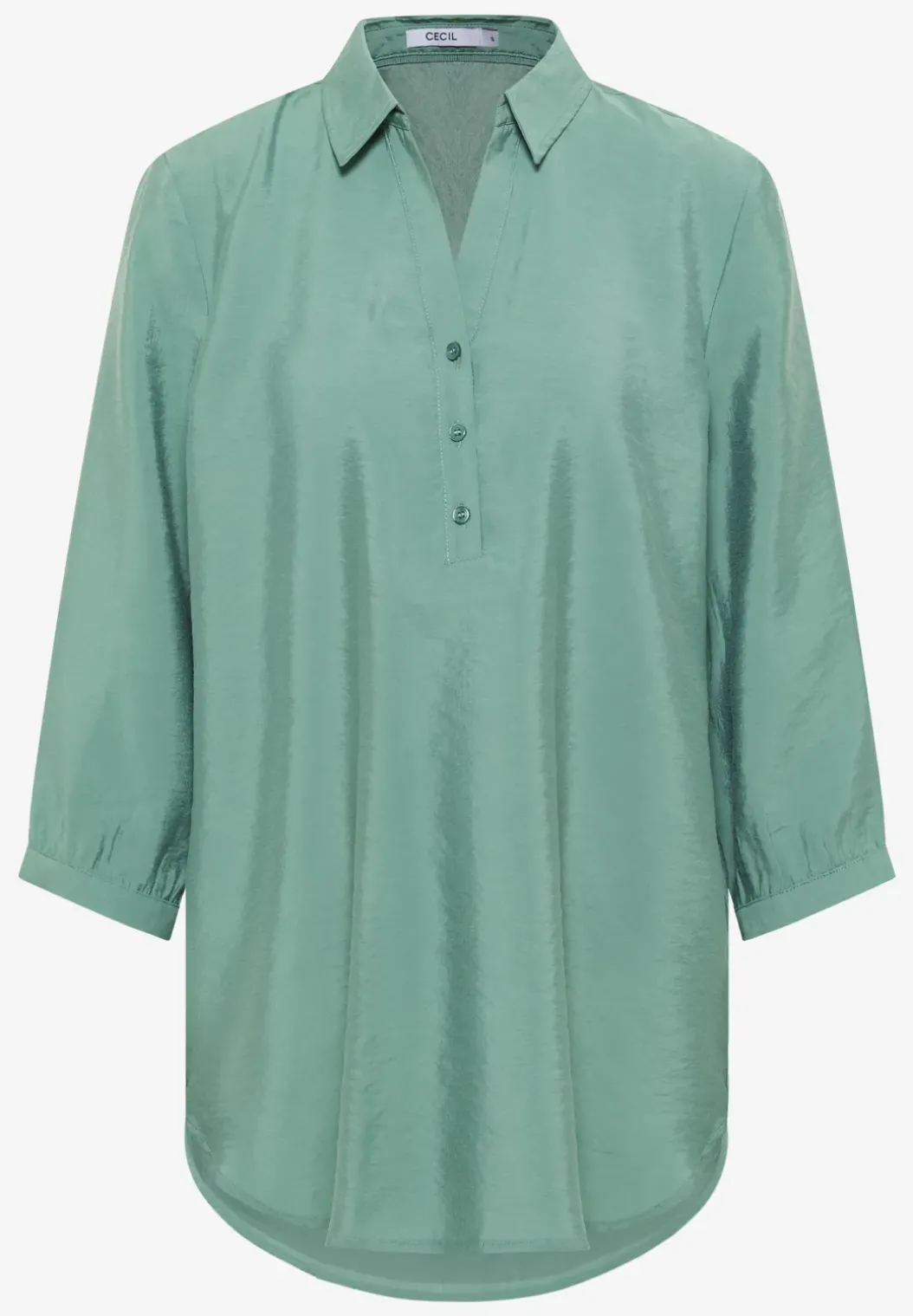 Lange blouse in effen kleur