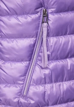 Lange gewatteerde bodywarmer met capuchon