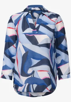 Lange overhemdblouse met print