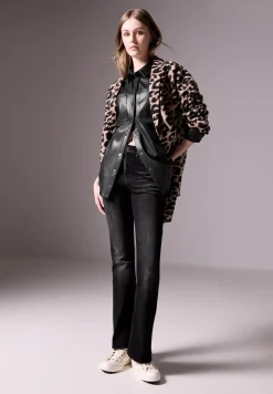 Lederlook blouse