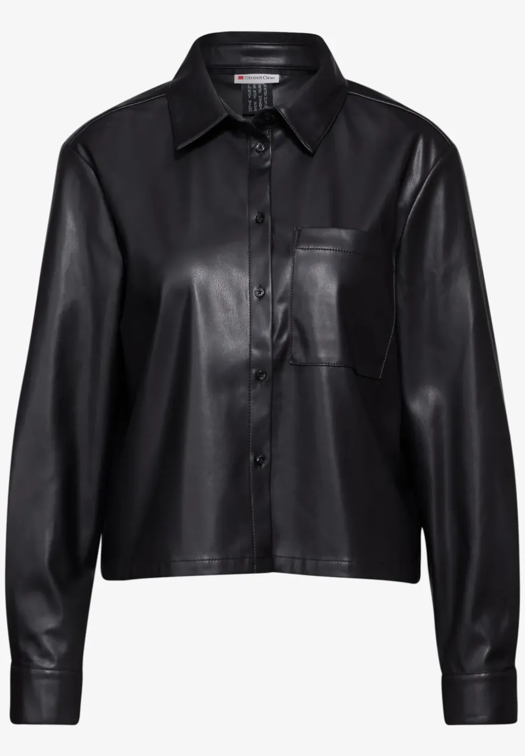 Lederlook blouse