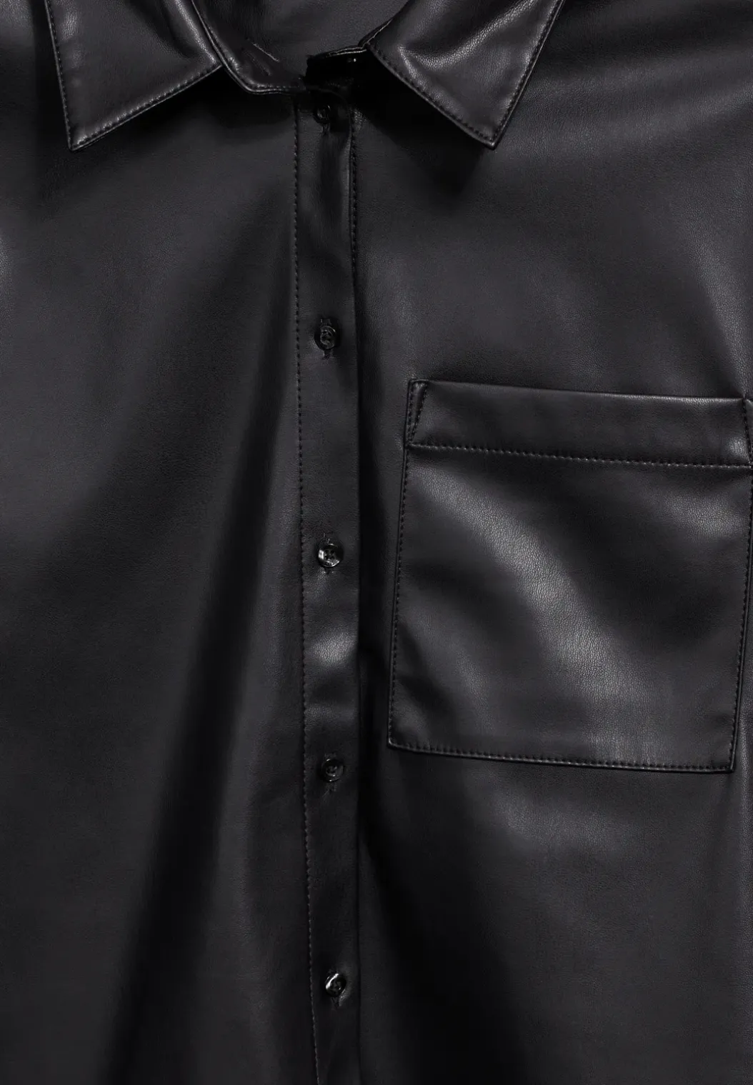Lederlook blouse