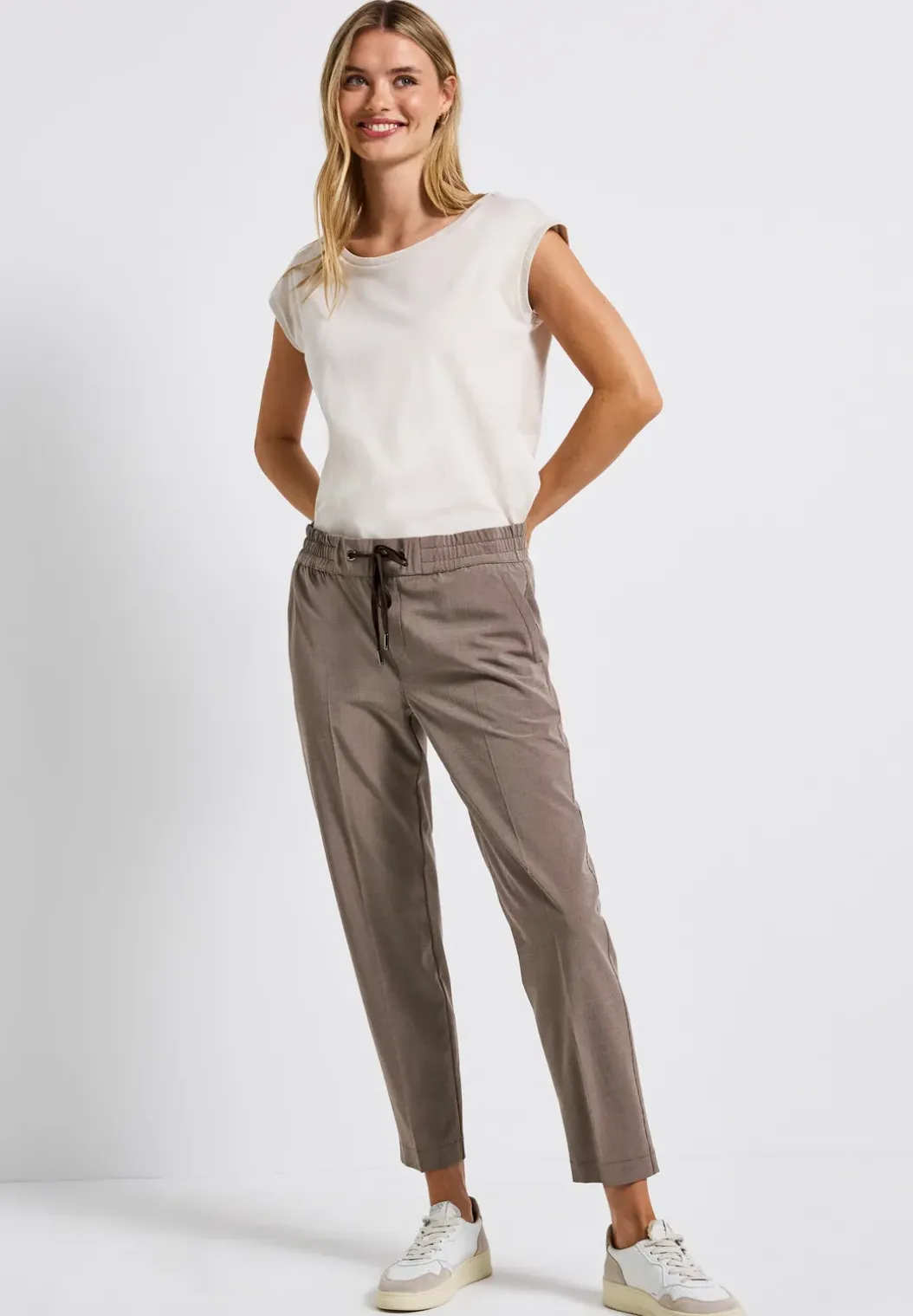 Lichtgewicht jacquard broek