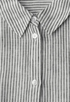 Linnen blouse met 3/4 mouwen en strepen