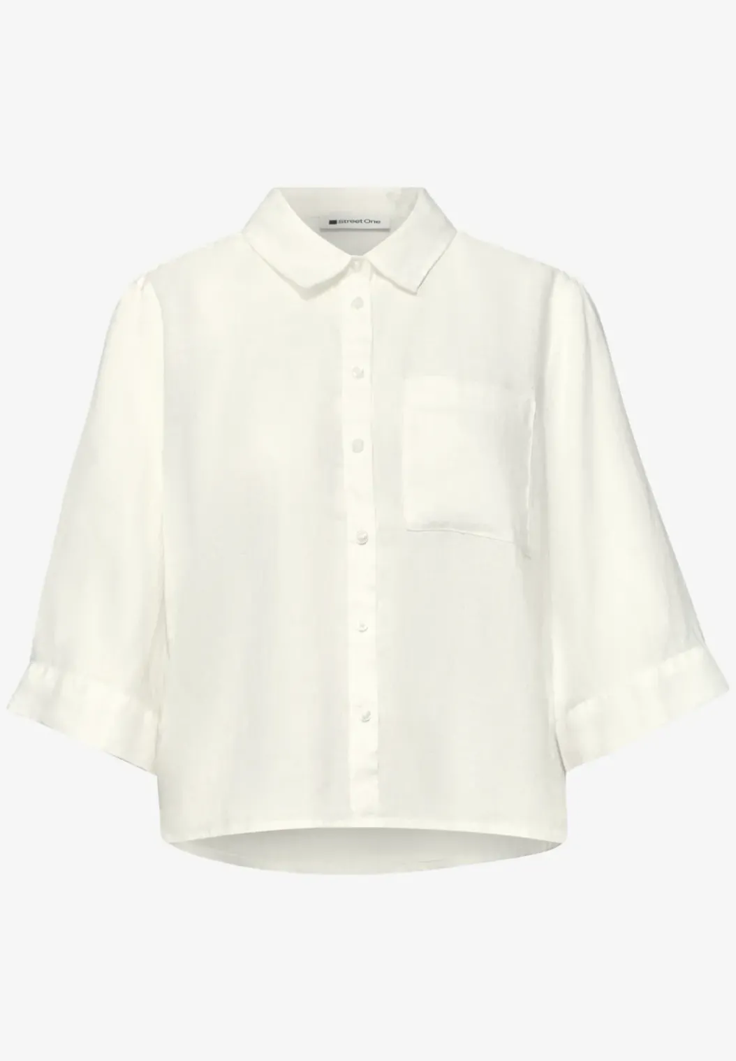 Linnen blouse met 3/4 mouwen