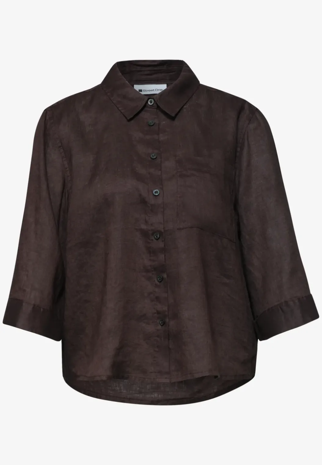 Linnen blouse met 3/4 mouwen