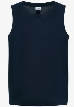 Linnen blouse met knoopdetails