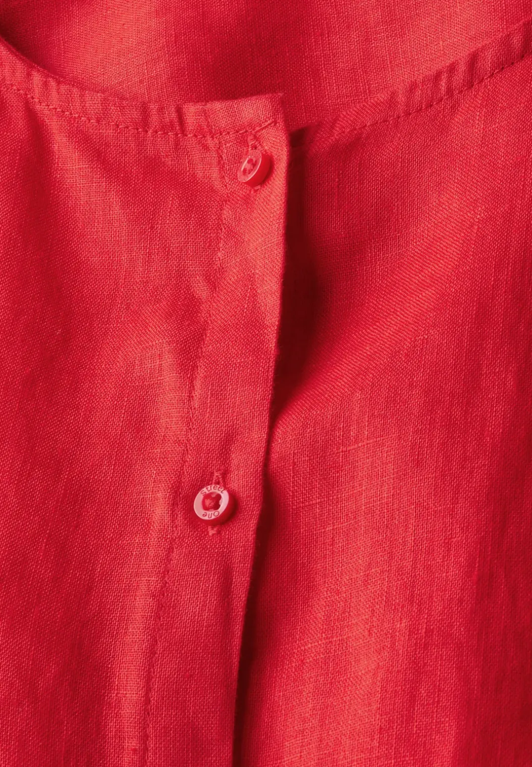 Linnen blouse met ronde hals