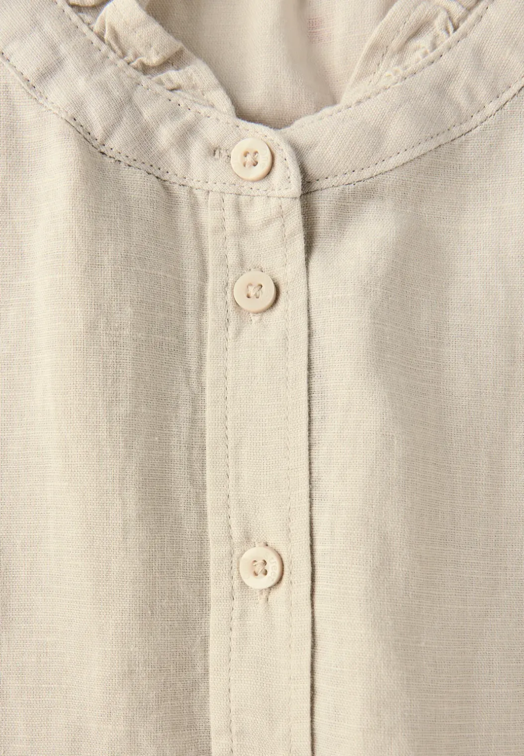 Linnen blouse met ruches